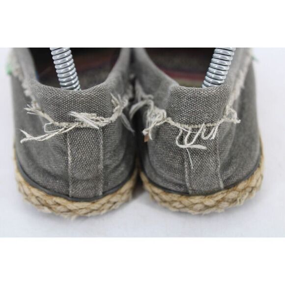 Sanuk Women's Espathrill Grey Canvas Flats Espadrille Size 9 - Picture 8 of 11